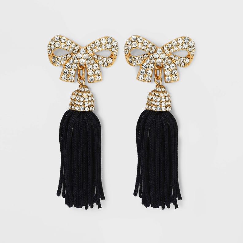 Sugarfix by BaubleBar Bow Tassel Drop Statement Earrings