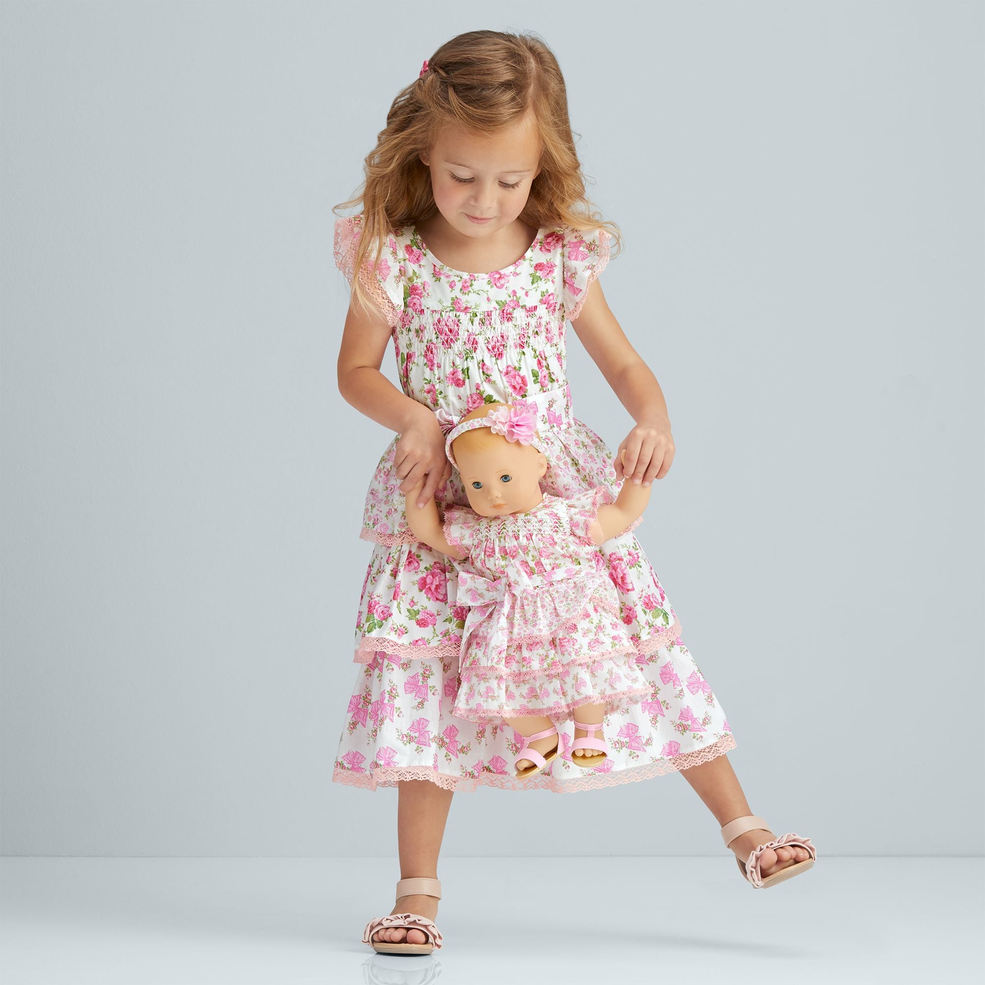 American Girl X Love Shack Fancy Flutter Top in Rosa Beaux for 18