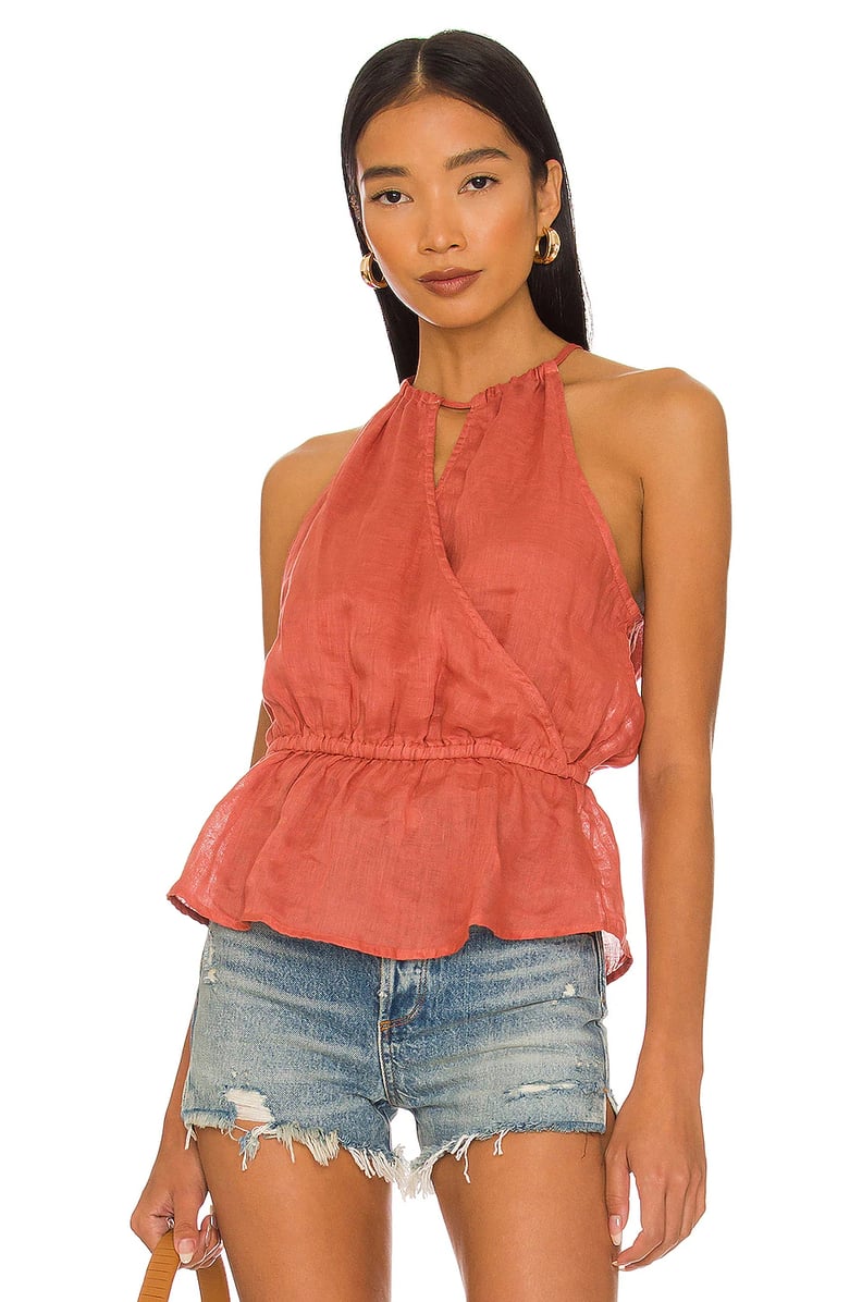 A Colorful Top: Bella Dahl Cross Front Halter Top