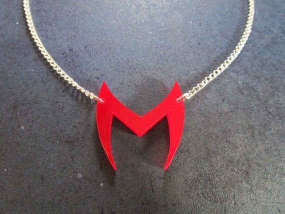 Scarlet Witch Emblem Logo Pendant Necklace Inspired by Costume Head Piece — Wanda Maximoff ($10)