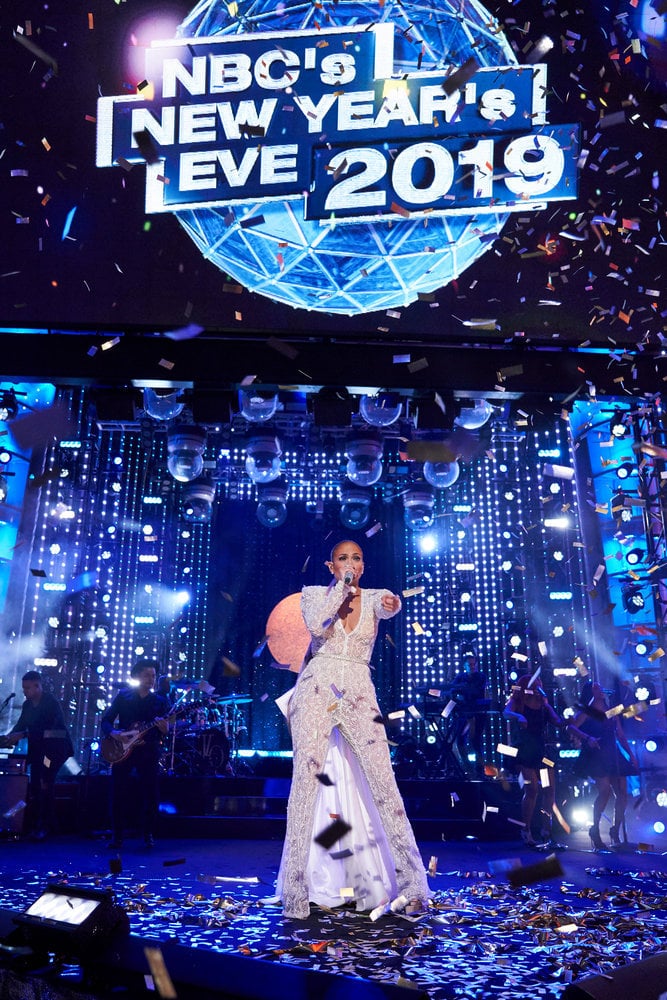Jennifer Lopez Galia Lahav Jumpsuit on New Year's Eve
