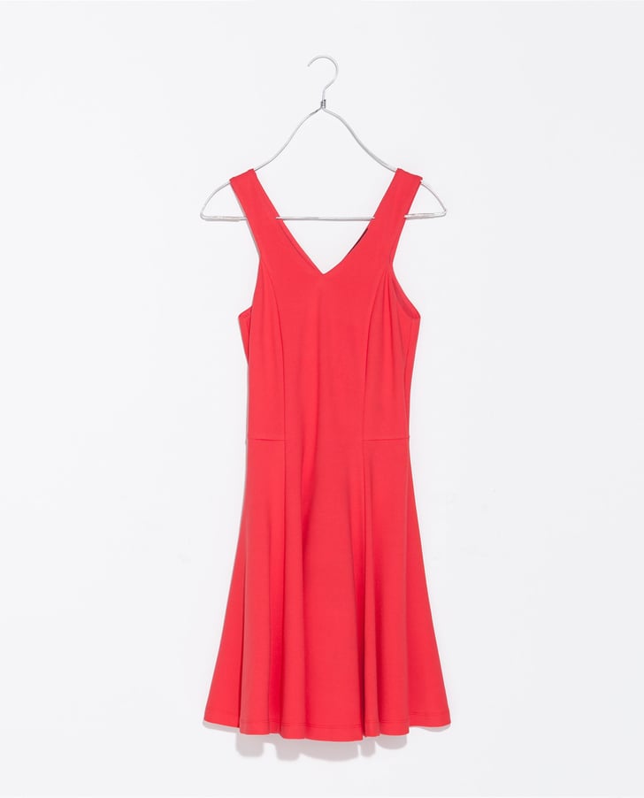 red and white dress zara