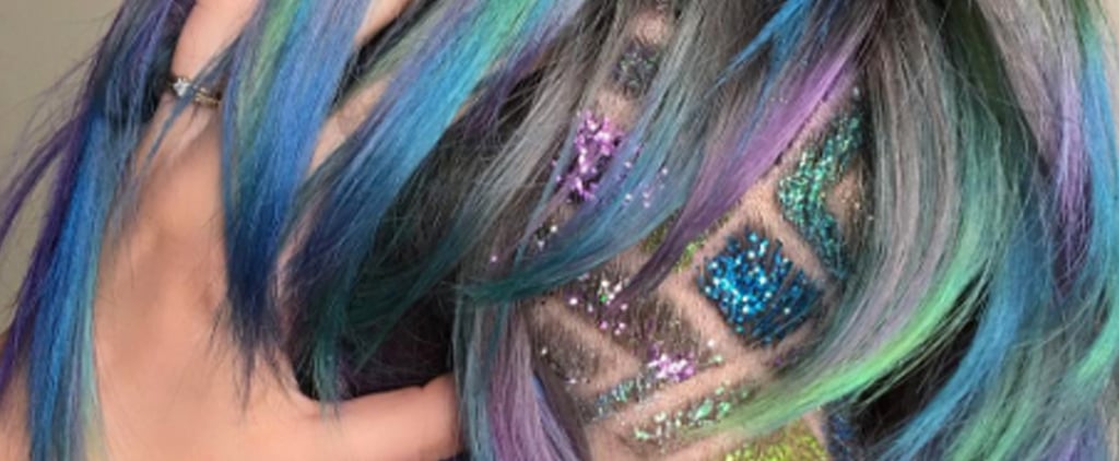 Glitter Undercut Hair Tattoo