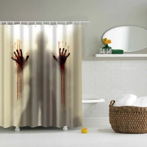 Scary Shadow Shower Curtain