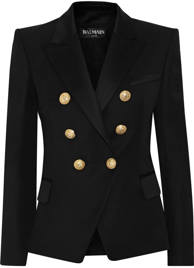 Balmain Double-Breasted Wool-Twill Blazer ($2,385)