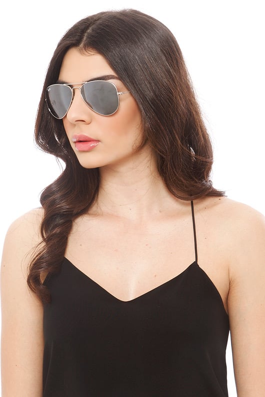 Ray-Ban Aviator Silver Mirror Metal 55mm Sunglasses | Everything You Need  to Heat Up Your Summer Style | POPSUGAR Fashion Photo 12