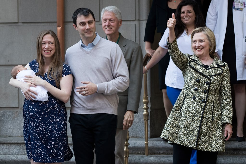 Chelsea Clinton Leaving the Hospital With Her Baby 2016