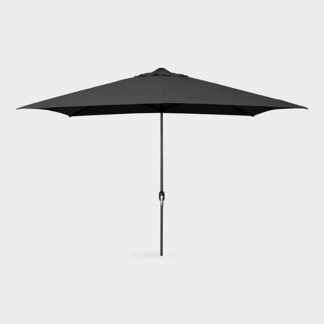 Black Rectangular Outdoor Umbrella