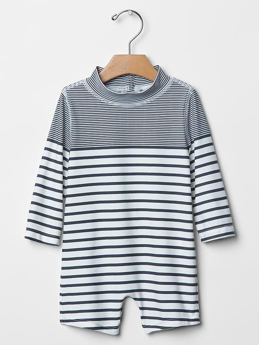 Mix-Stripe Rashguard One-Piece