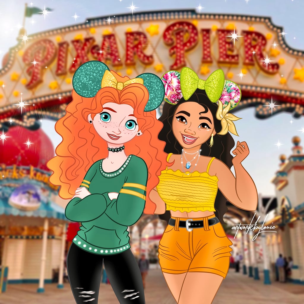 Artist Reimagines Disney Princesses at Disney Parks