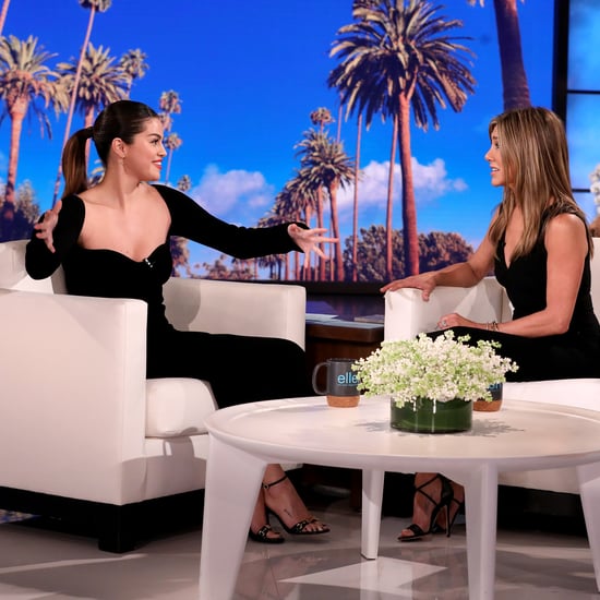 Jennifer Aniston and Selena Gomez in Black Dresses on Ellen