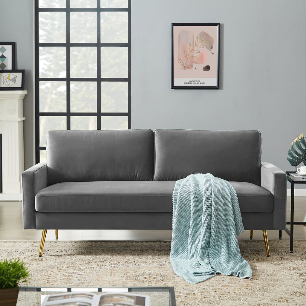 Rik Velvet Square Arm Sofa