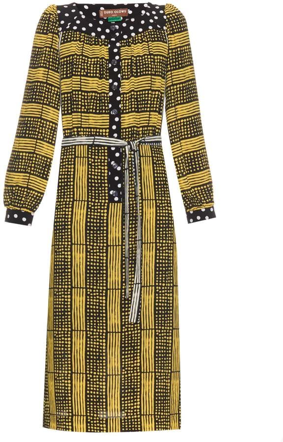 Duro Olowu Harlem Deco-Print Crepe Dress