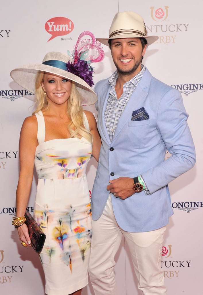 Luke Bryan and his wife, Caroline Boyer, coordinated their hats in 2013.