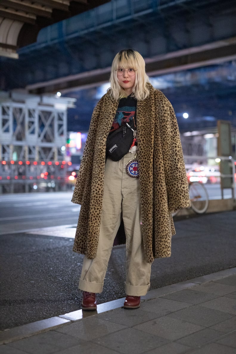 Style Your Leopard-Print Coat With: A Graphic Tee, Oversize Pants, and Heels