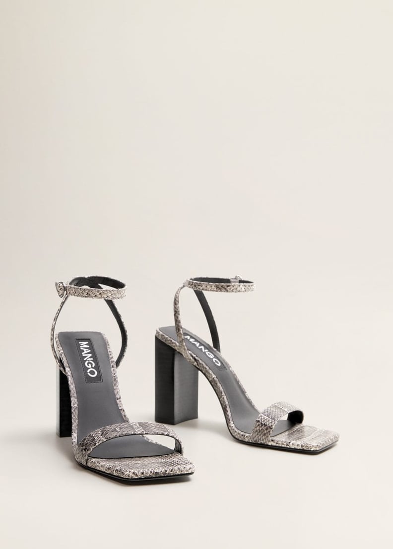 Mango Leather Straps Sandals