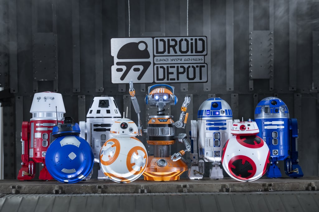 A view of droids that can be built at Droid Depot.