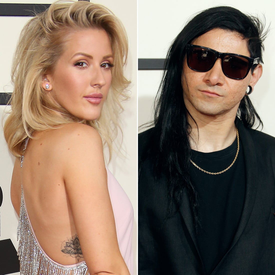 Ellie Goulding And Skrillex At The Grammys 12 Former Celebrity Couples Who Had Run Ins During Award Season Popsugar Celebrity Photo 13
