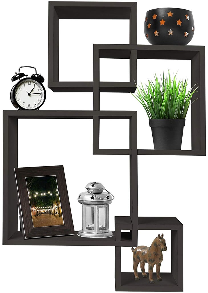 Greenco Decorative 4 Cube Intersecting Wall Mounted Floating Shelves