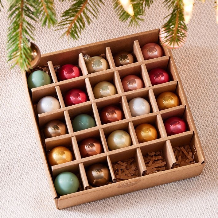 West Elm Pure Boxed Ornaments (Set of 25)