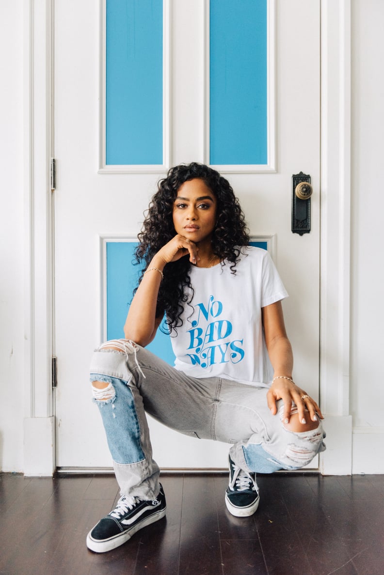 Vashtie brings the casual vibes in a graphic tee