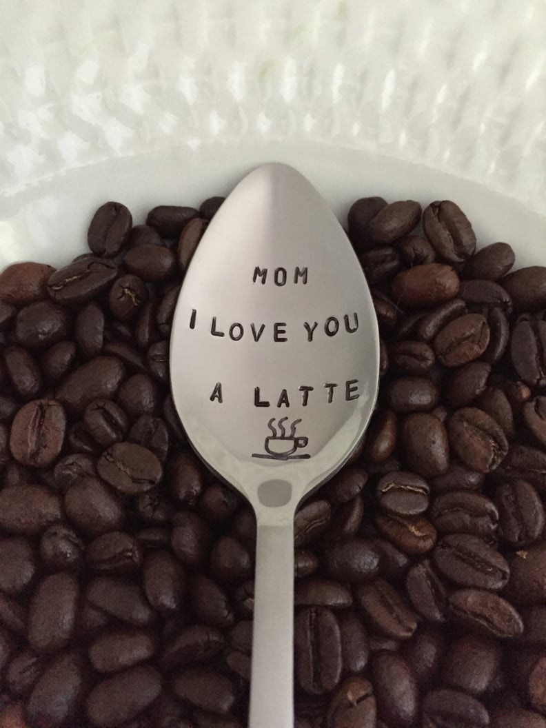 Mom I Love You A Latte Hand Stamped Spoon