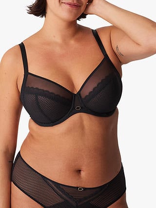 Victory Side Support Balcony Bra - Black