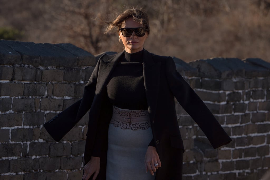 Melania Trump Alaia Belt at Great Wall of China