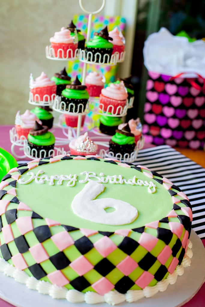 A Braided Green and Pink Cake