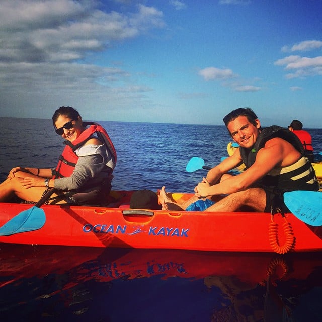 When he casually showed off his biceps while out on the open water.