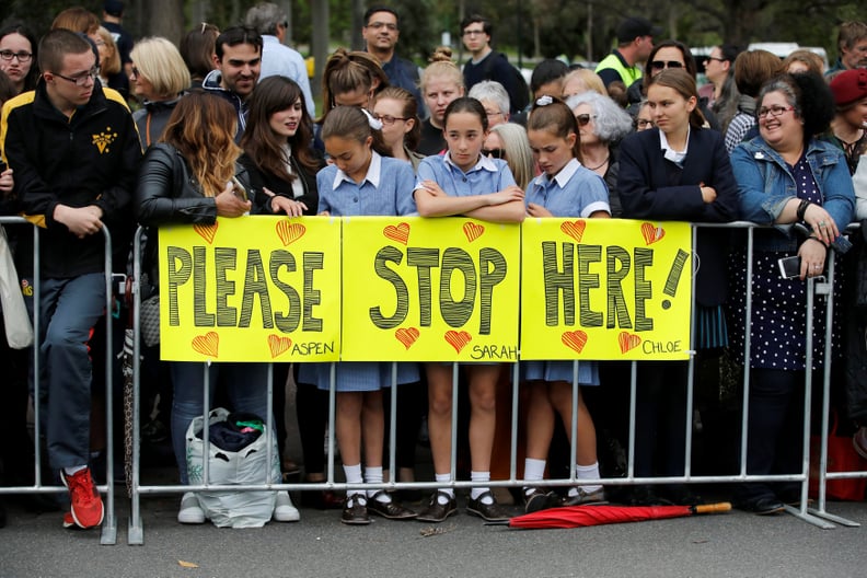 These young schoolgirls decided that the direct approach was the best way to go.