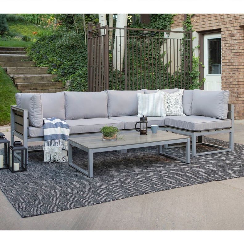 Gray 4-Piece All-Weather Patio Set With Cushions