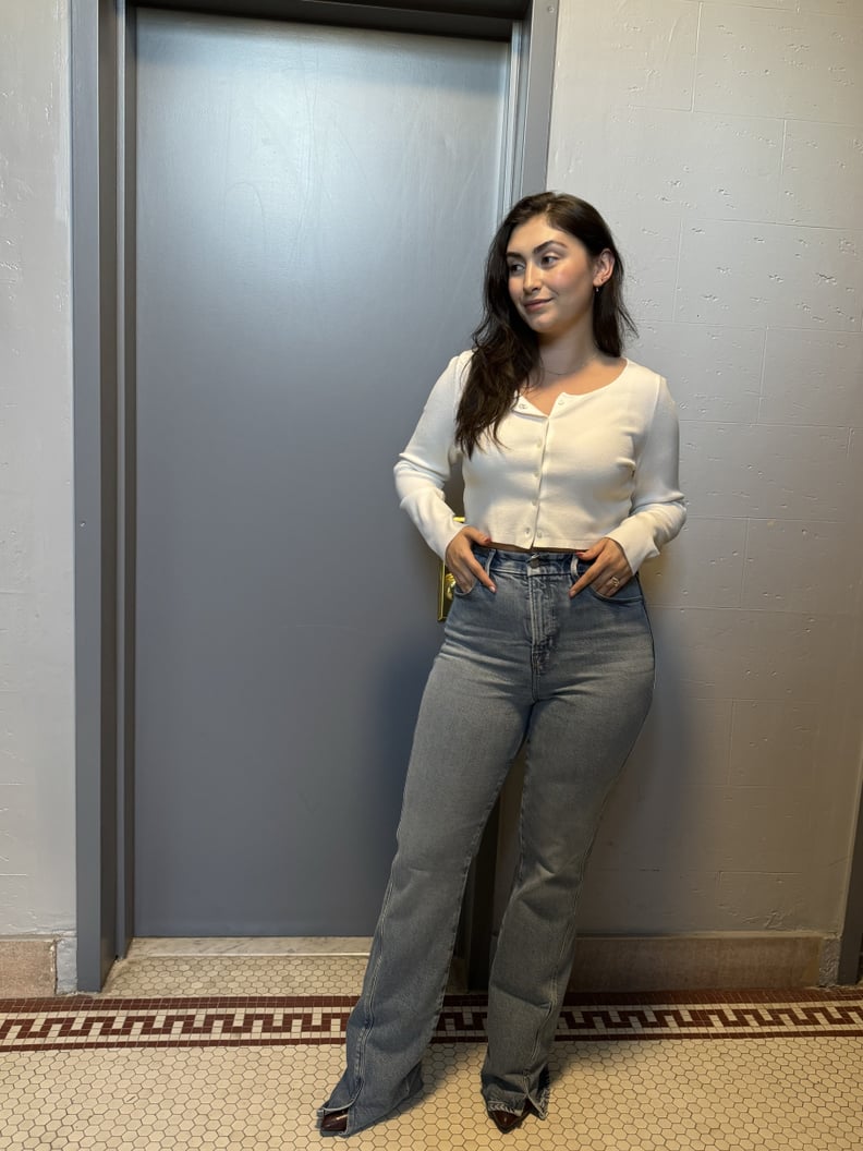 Good American Soft-Tech Good Curve Bootcut Jeans