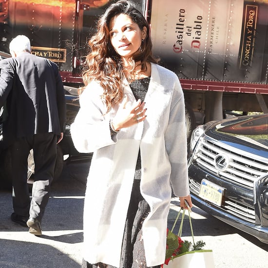 Camila Alves Wears White Wool Coat in NYC