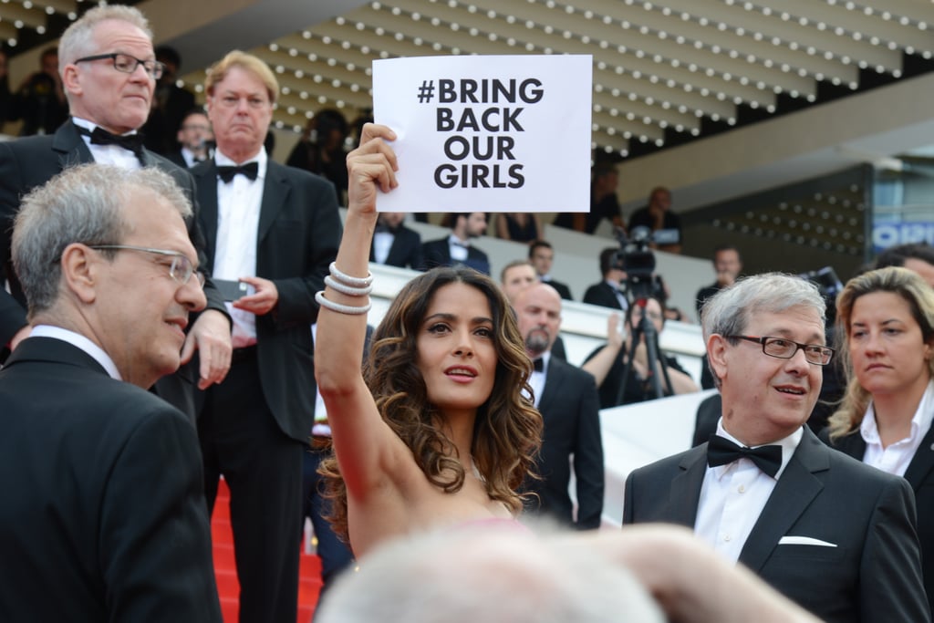 Actress Salma Hayek showed her support for the movement during the Cannes Film Festival on May 17.