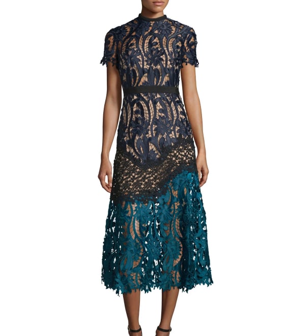Self Portrait Floral-Lace Prairie Midi Dress ($510)