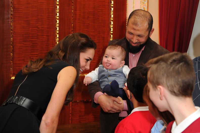 When This Bold Baby Stuck His Tongue Out at Kate at a Fancy Gala