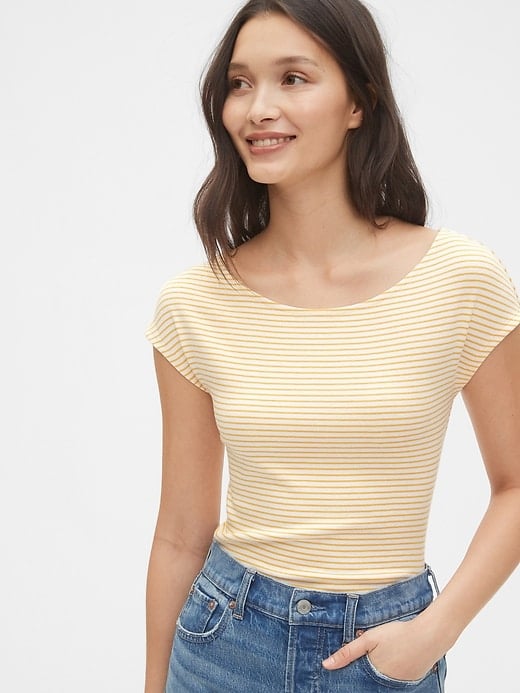 Gap Modern Boatneck Striped T-Shirt