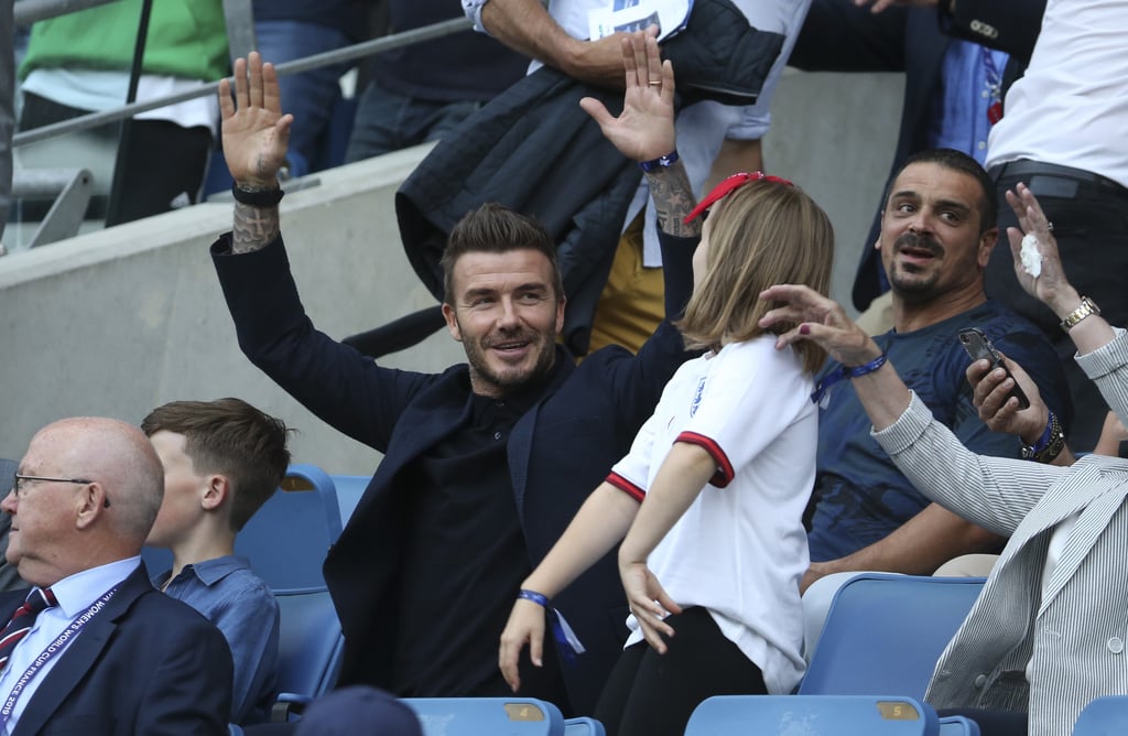 David Beckham and Harper at World Cup Pictures June 2019