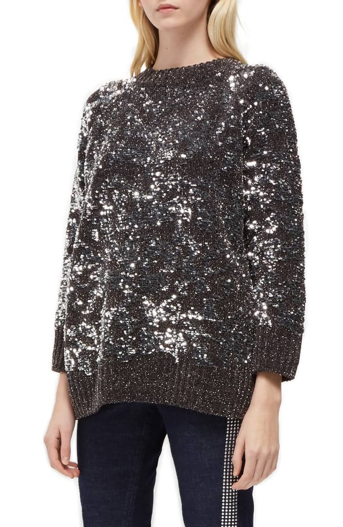 French Connection Rosemary Sequin Knit Sweater