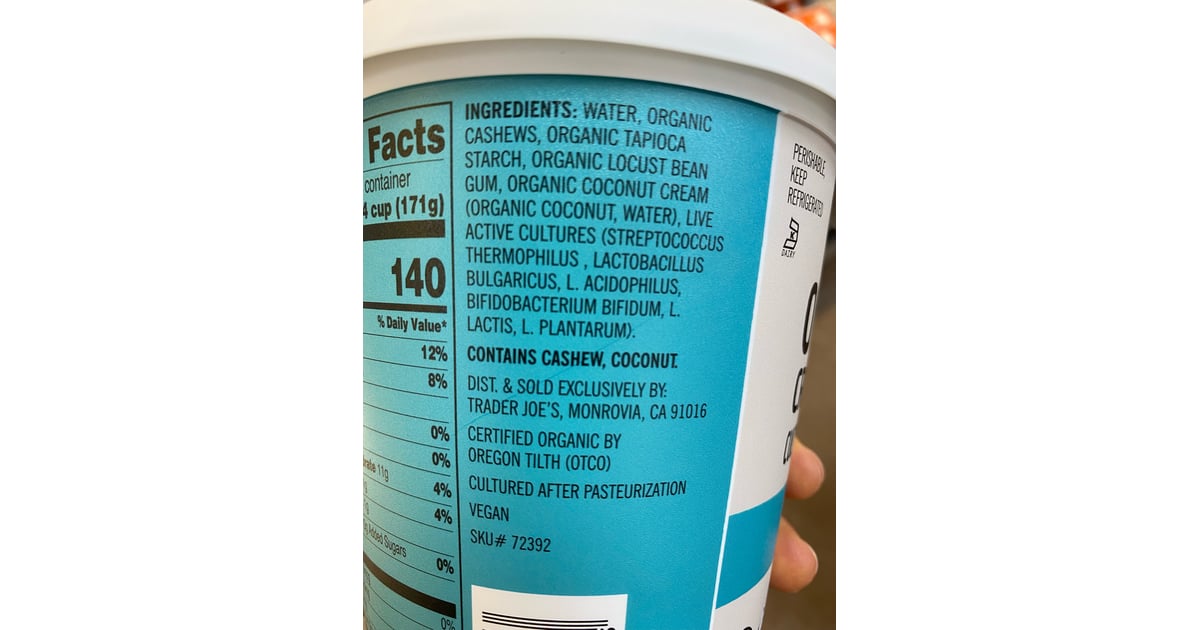 Trader Joe's Plain Unsweetened Cashew Yogurt Ingredients How Does