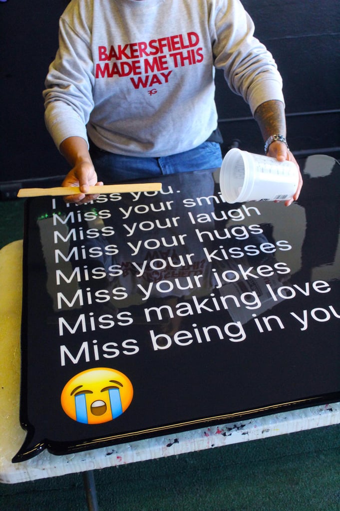 Justin Bieber Commissions Art Using Hailey Bieber's Texts