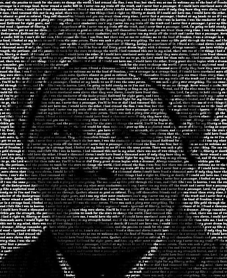 Harriet Tubman Typographical Portrait