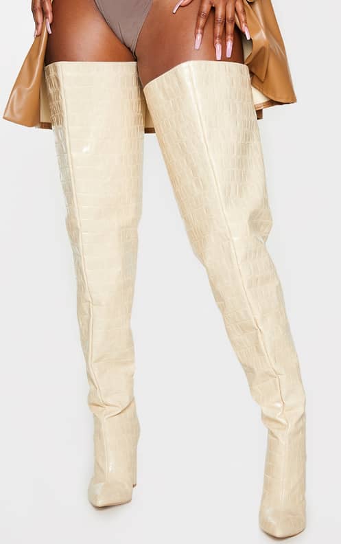 Over the knee store boots wide thigh