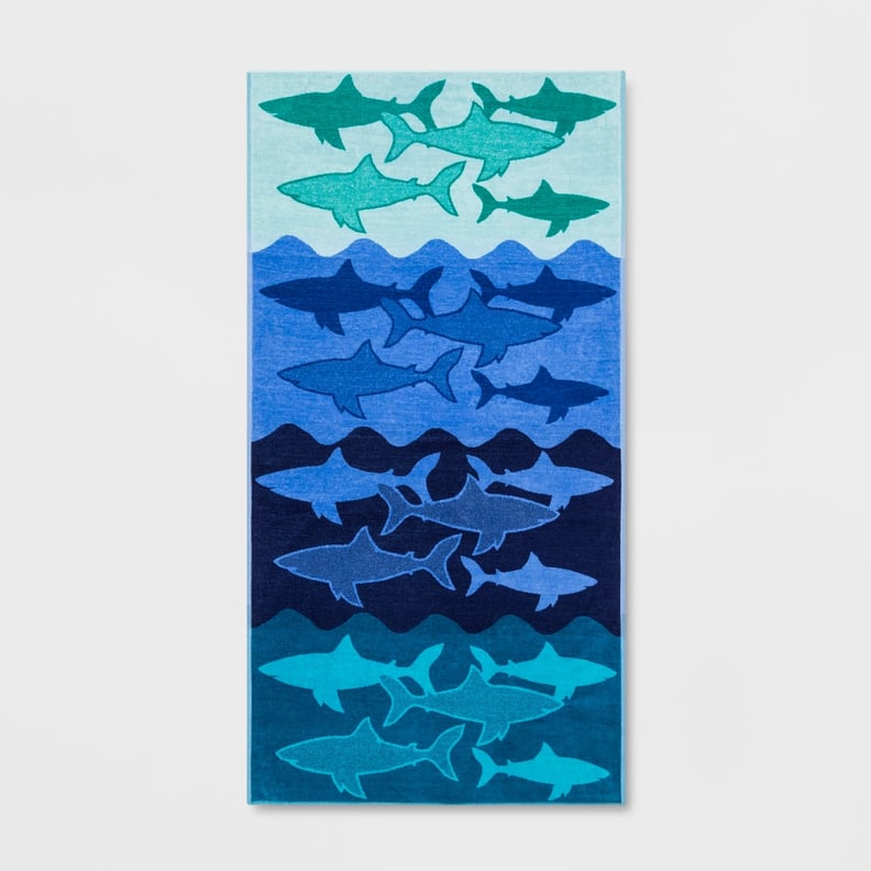 XL Sharks Beach Towel Ombre Blue