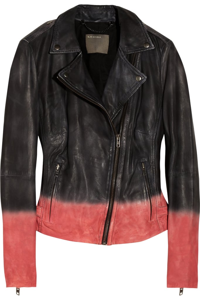 Muubaa Black and Pink Dip-Dye Leather Jacket ($106, originally $530)
