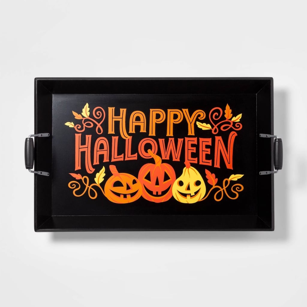Happy Halloween Wood Serving Tray Target Halloween Decorations 2019