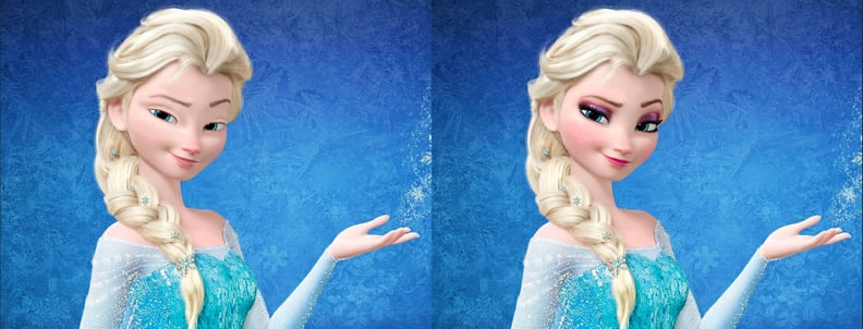 Elsa With and Without Makeup