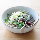 Slow-Cooker Beans With Quinoa, Scallions, and Cheddar