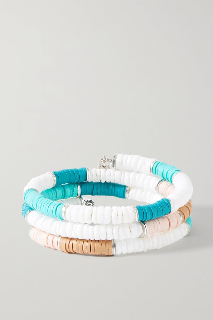 Isabel Marant Silver-Tone Shell and Beaded Bracelet